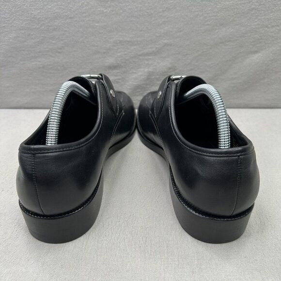 COACH Western Harness Derby Mens Size 8 D Loafers Black Cognac Leather Cordovan - Picture 4 of 8